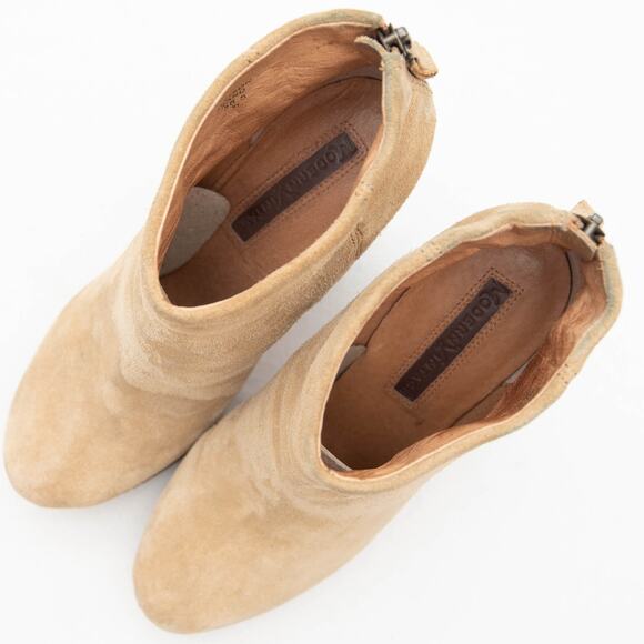 Modern Vintage Tan Suede Allison Ankle Boots Size 8 - Picture 2 of 11